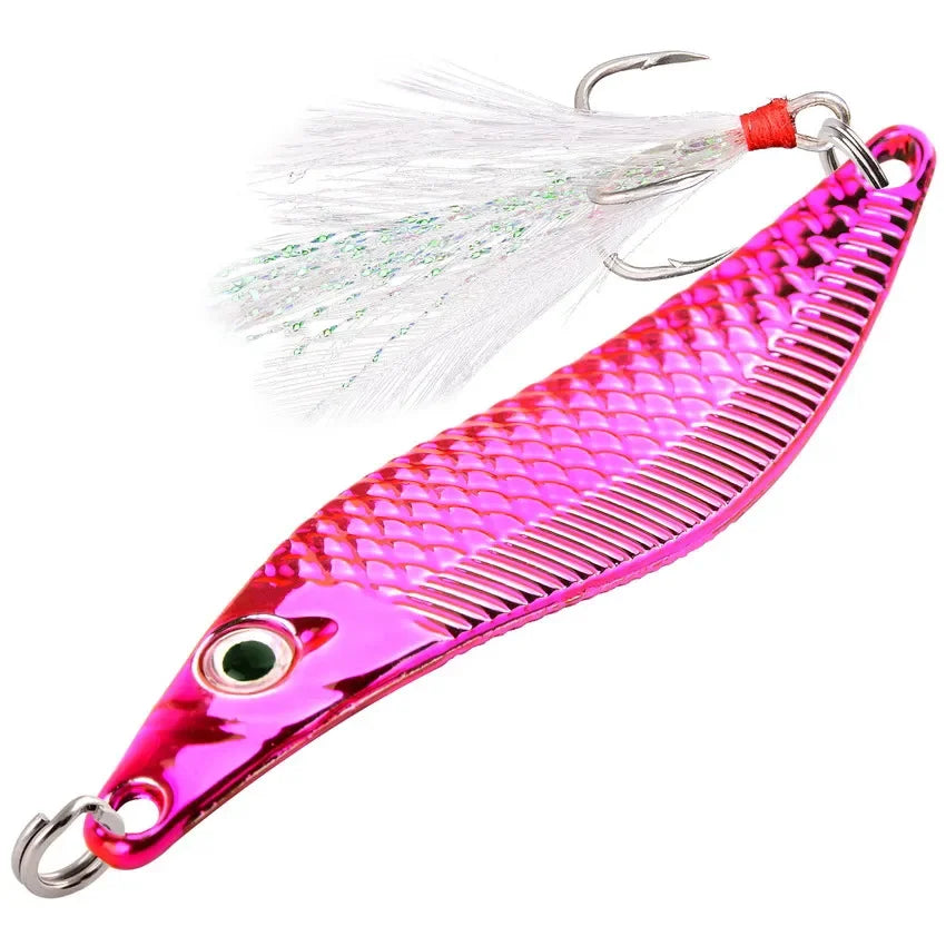 Leurre Métal Aorace avec Plumes 7-20g Bar & Brochet