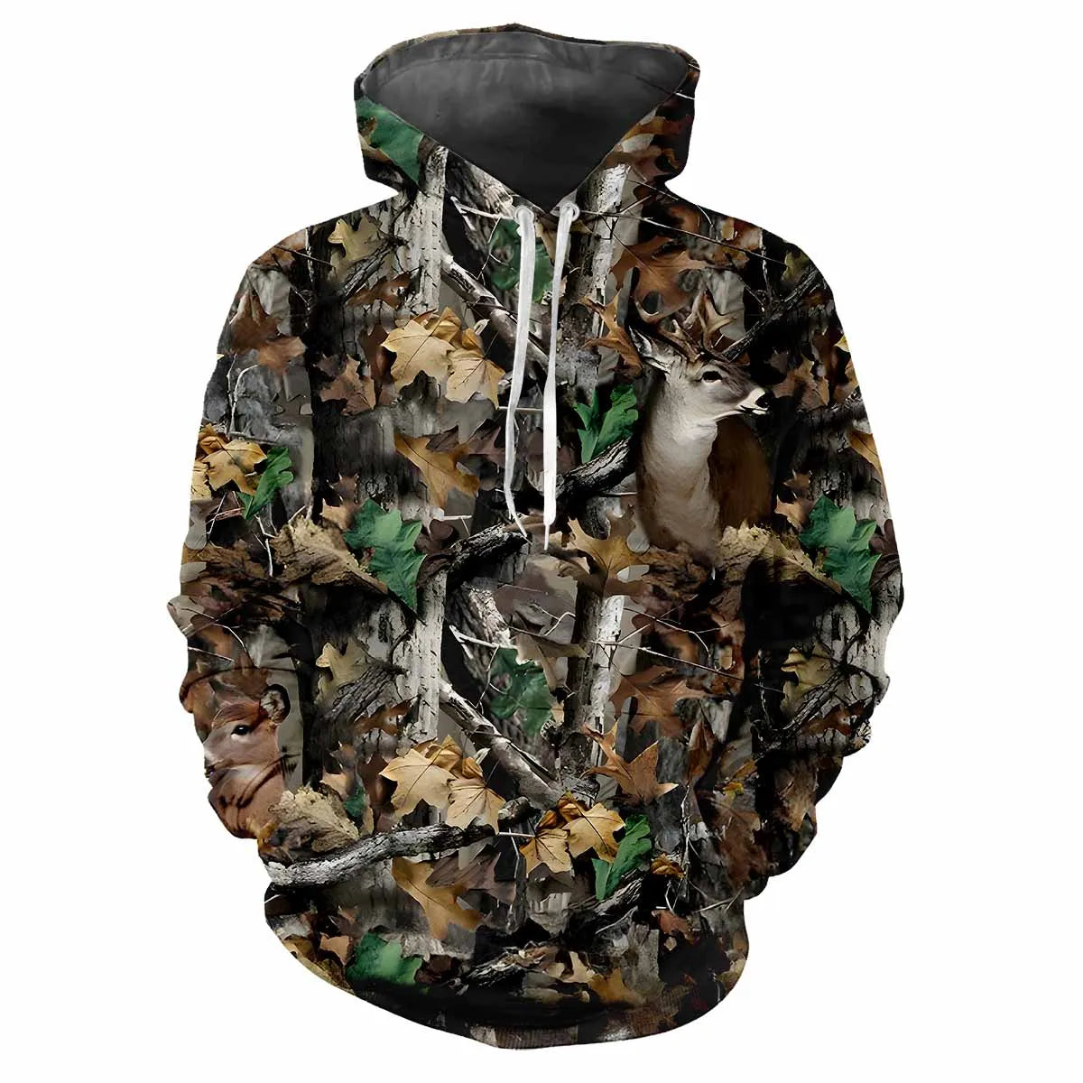 Sweat à capuche camouflage avec motifs