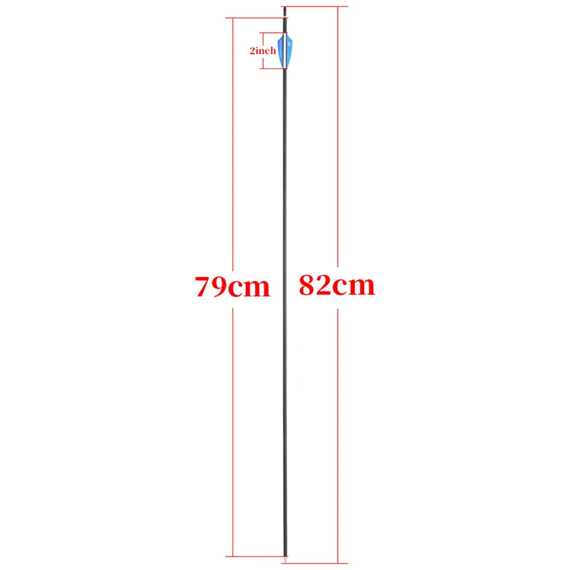 Flèches en Carbone 31 Pouces Spine 1000 - 6/12/24 Pièces pour Arc