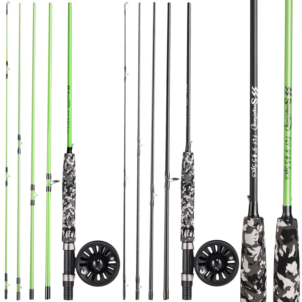 Portable carbon fiber fly rod