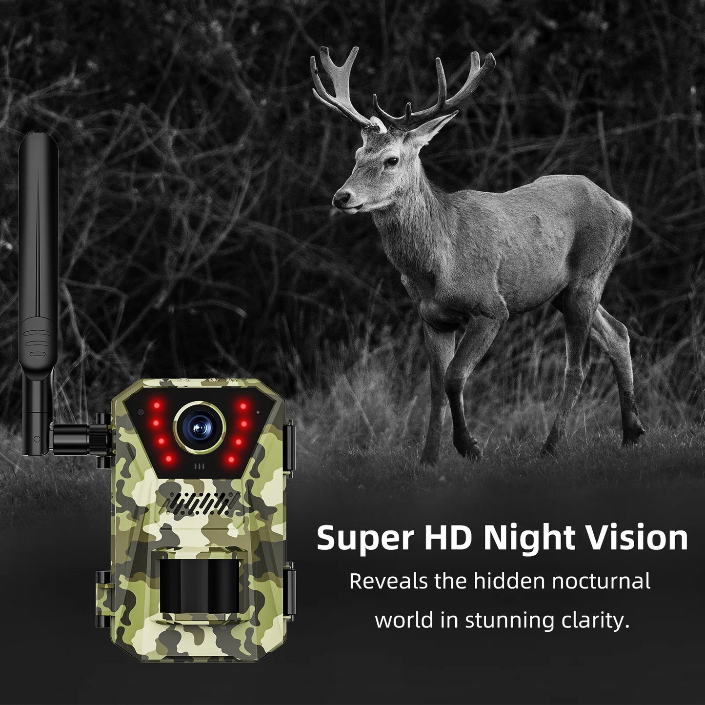 4K 14MP Solar Camera Night Vision