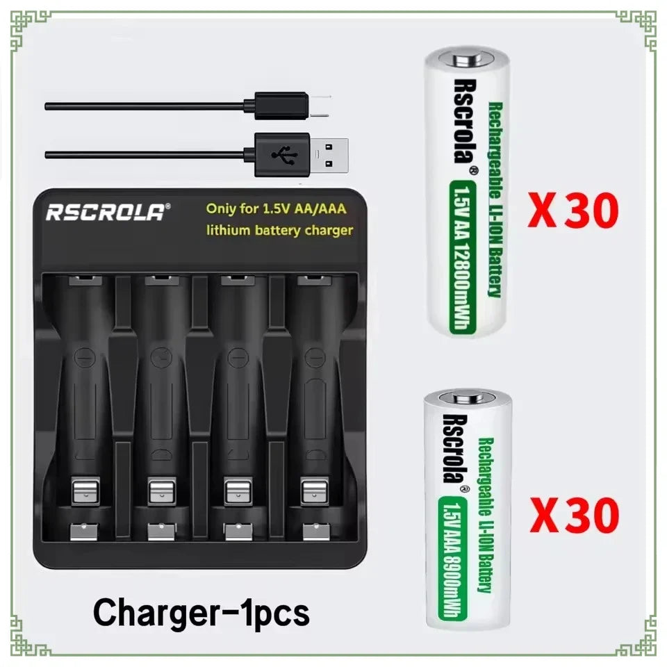 Batteries lithium AA AAA Rechargeables Rapides