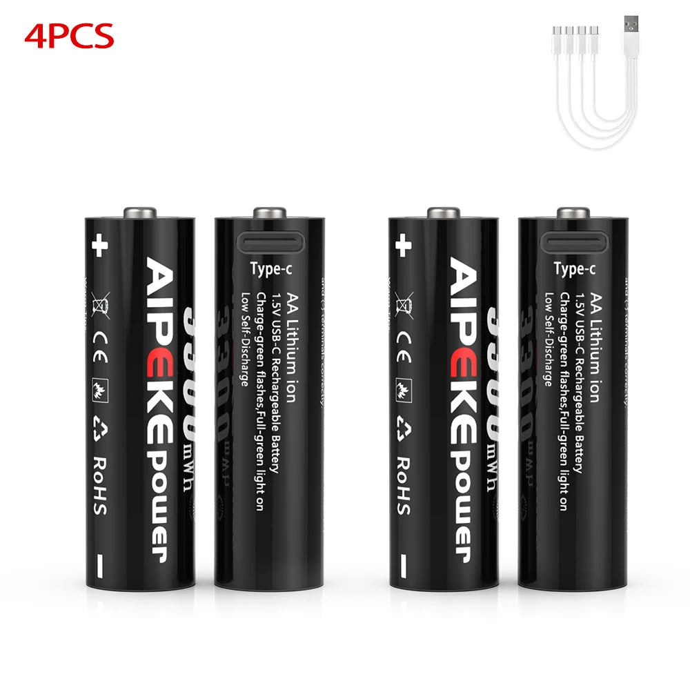 Piles AA Lithium Rechargeables USB-C