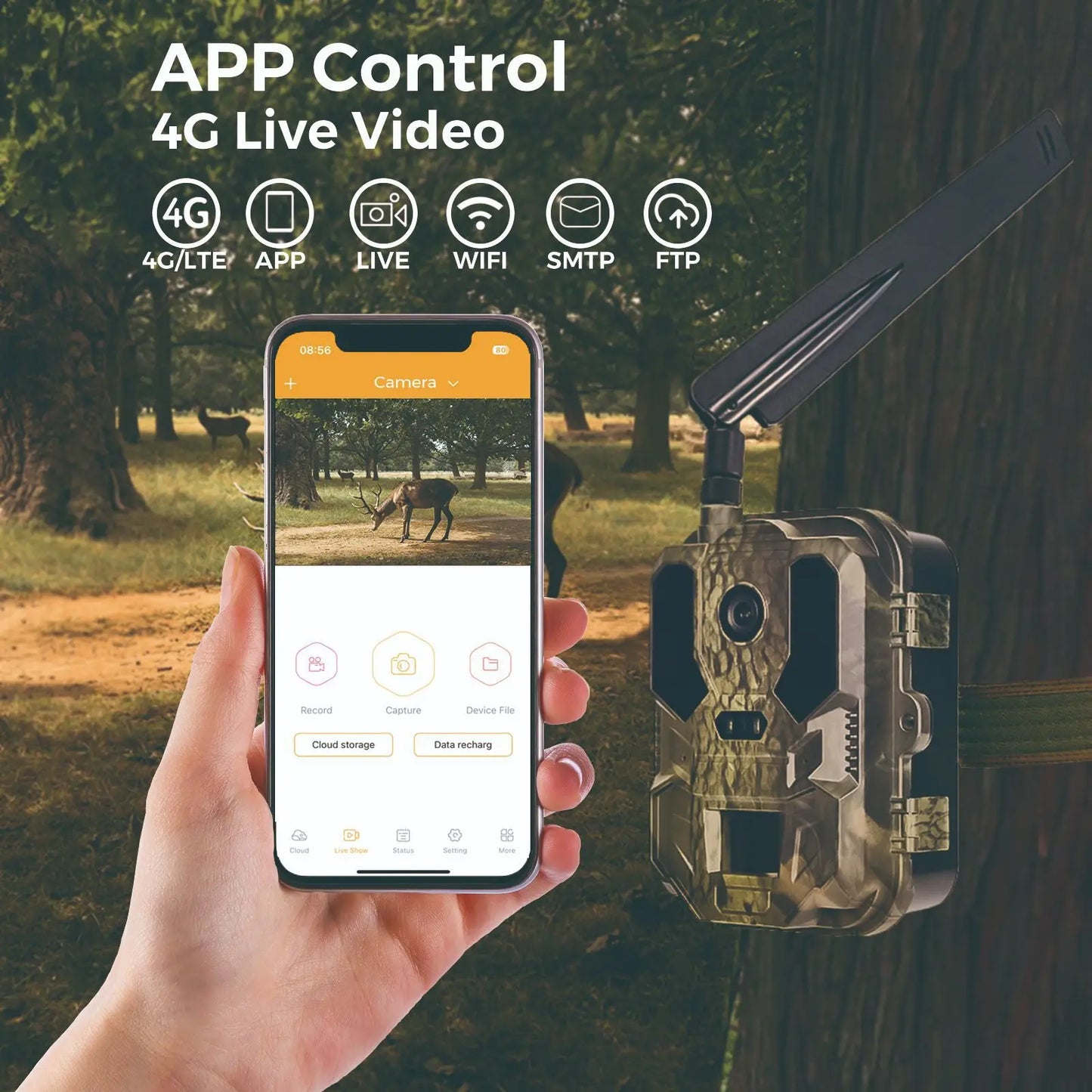 Caméra Chasse Contrôle Application 4G