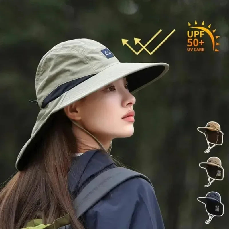 Fishing hat with neck protection