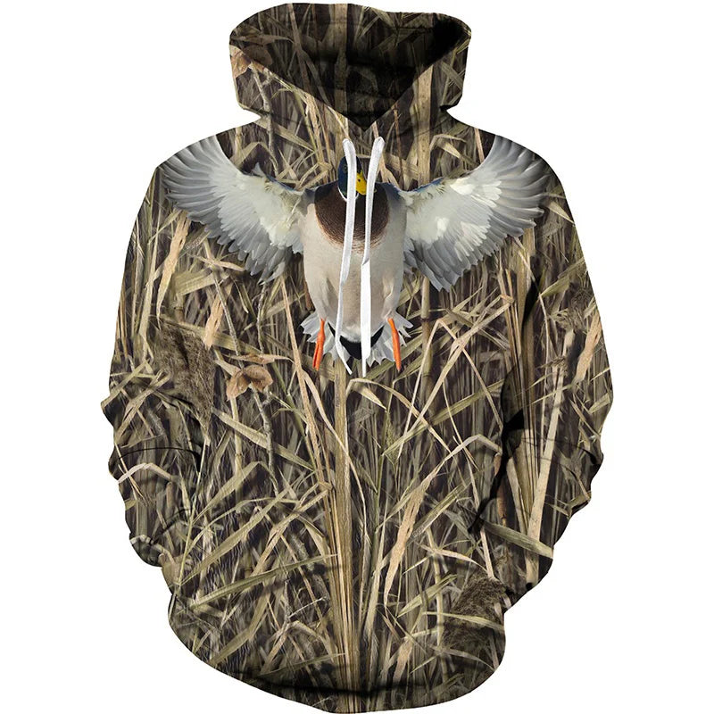 Hoodie 3D Feuilles et Animaux