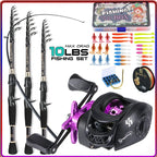 1.8m telescopic rod with reel, 5kg drag 