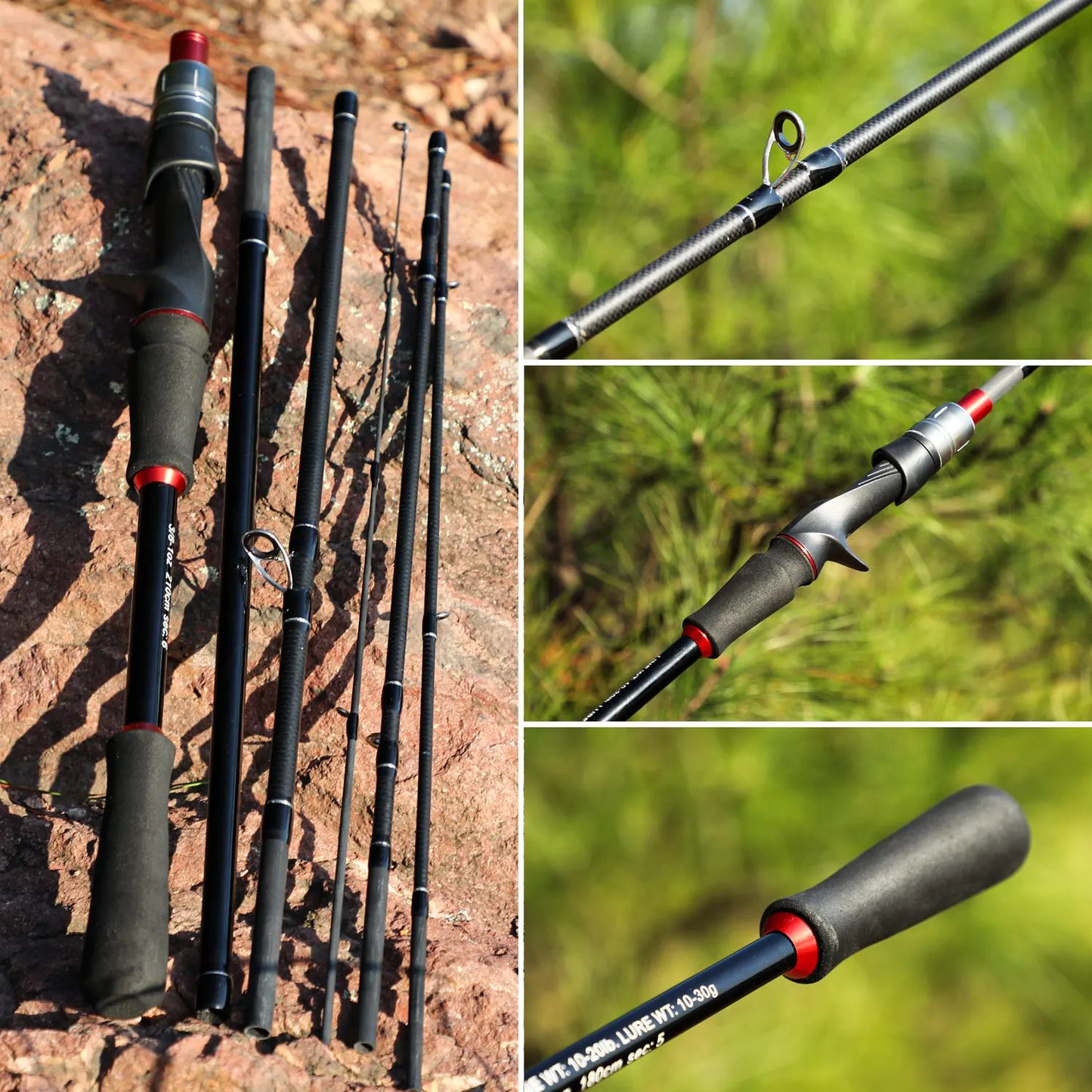 Canne à pêche voyage légère 1,8–2,1 m