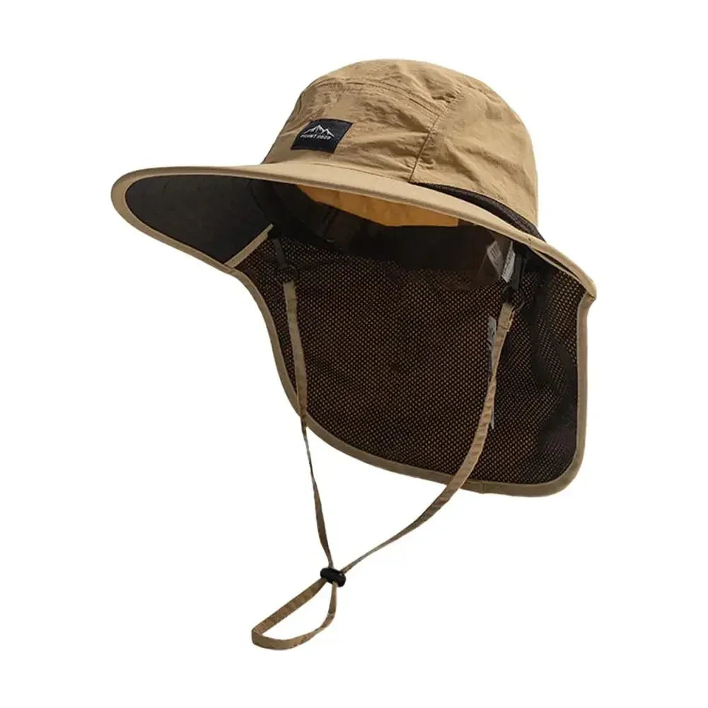 Fishing hat with neck protection