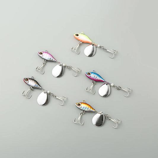 7/10/14g Long Range Rotating VIB Vibration Bait Spinner Tail Spoon Fish Lure Jig Tractor Hard Fishing Baits Tackle Pesca