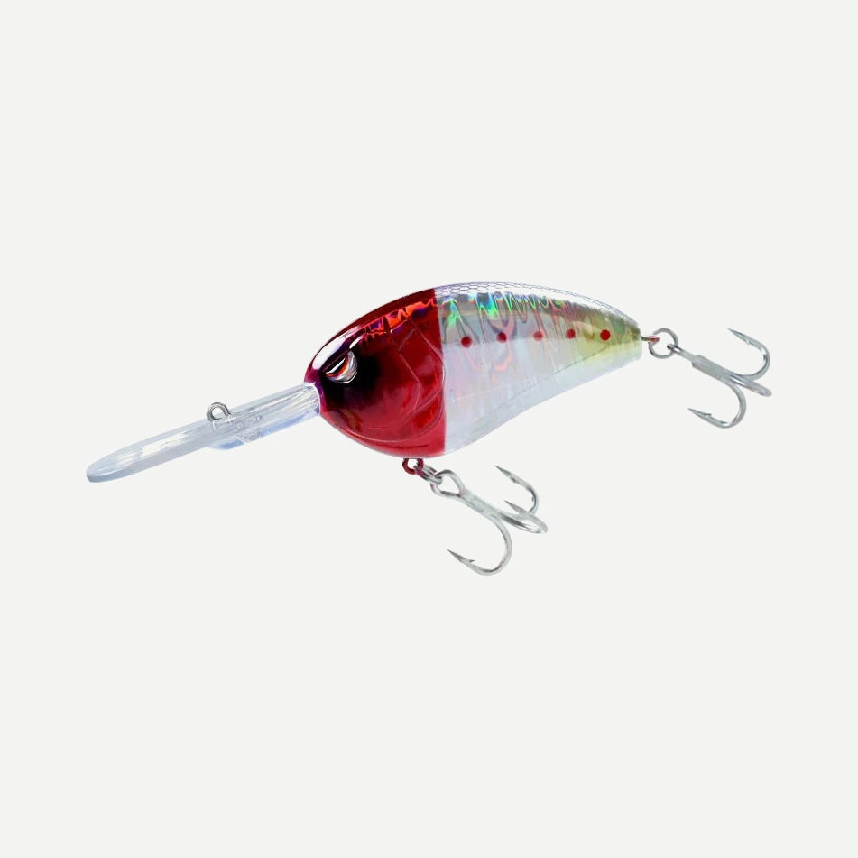 Crankbait grande bavette plongée 7 cm, 28,7 g – Tête Rouge Nacré