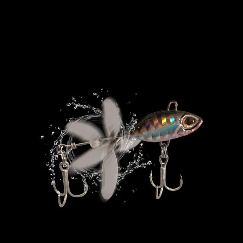 7/10/14g Long Range Rotating VIB Vibration Bait Spinner Tail Spoon Fish Lure Jig Tractor Hard Fishing Baits Tackle Pesca