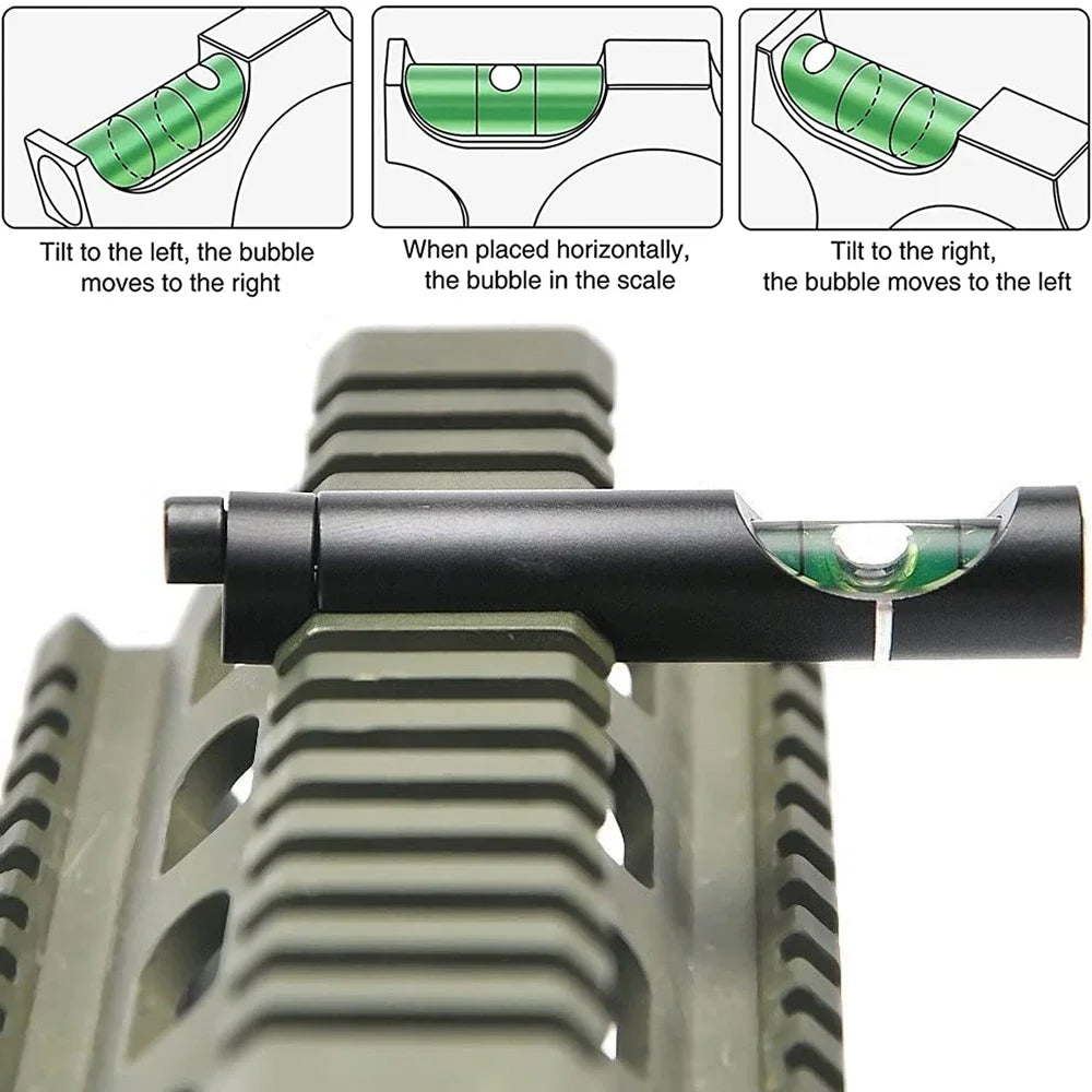 Hunting Spirit Bubble Level Optical Scope Mounts for 11mm/20mm Picatinny Rail Rifle Scope Leveling Tool Kit Hunting Accessories