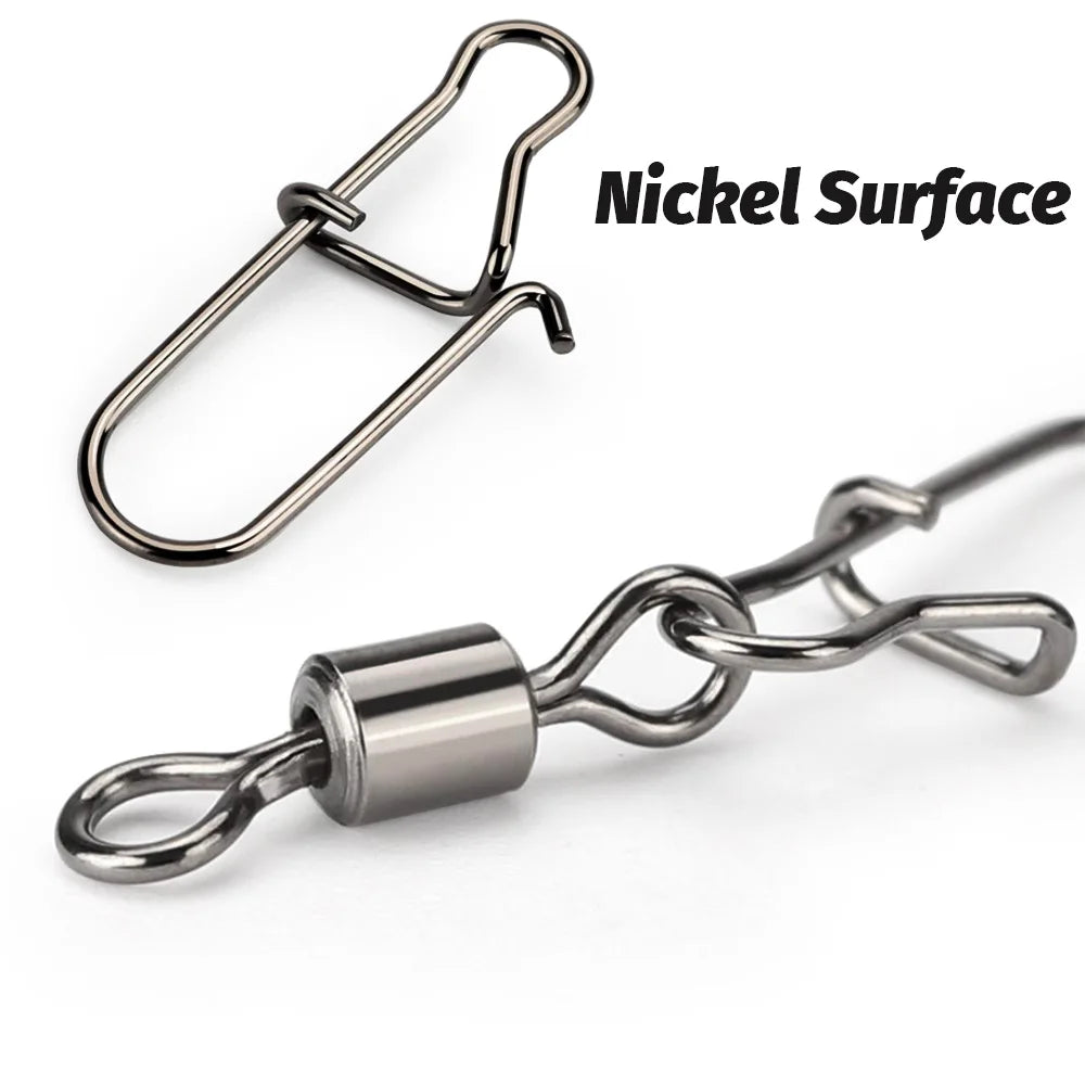 50-piece fishing swivel connector kit