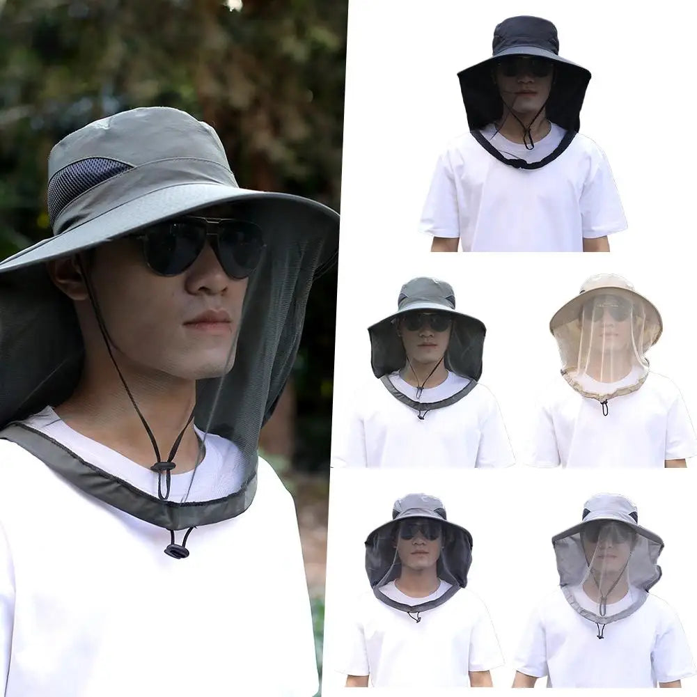 Casquette anti-abeilles filet intégré