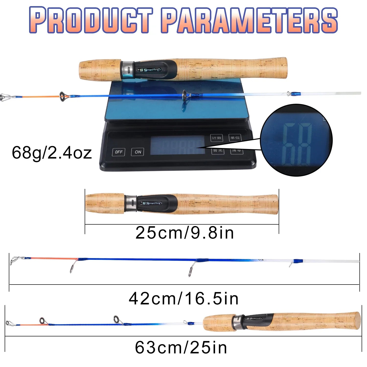 Sougayilang Ice Fishing Rod Set