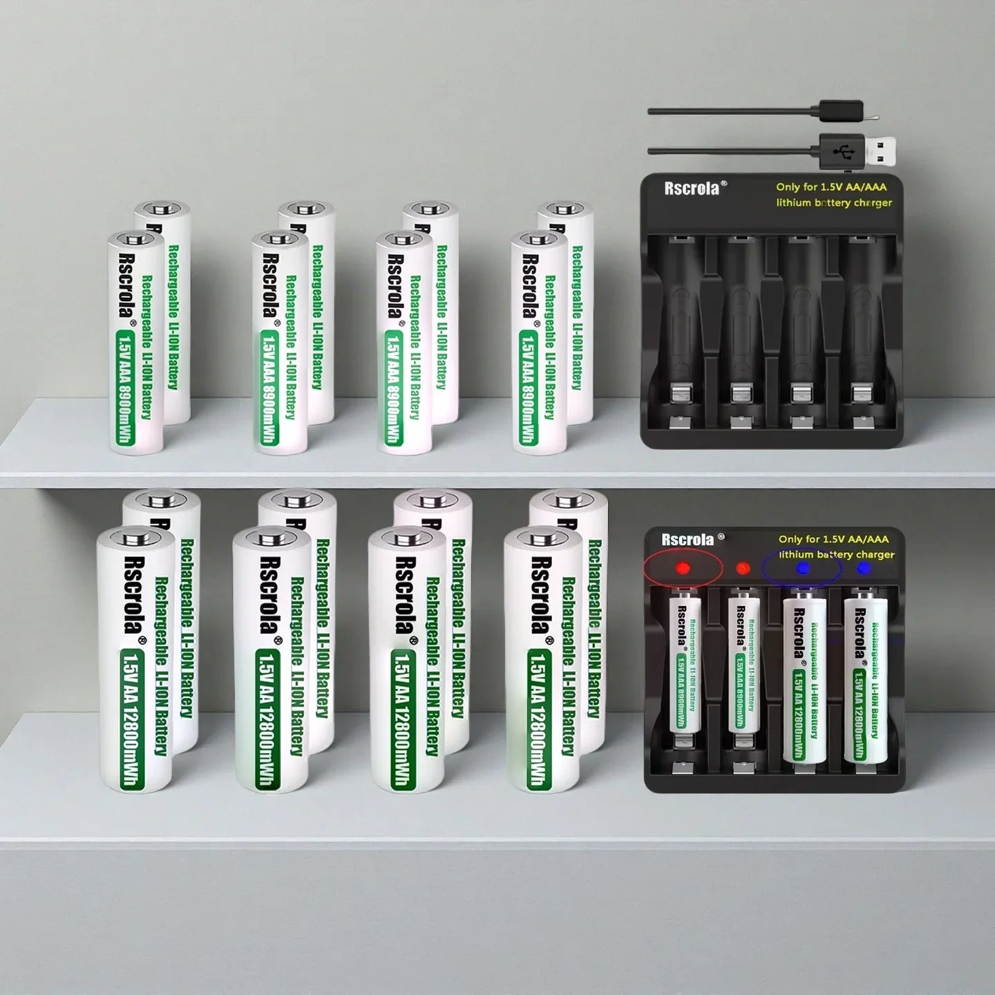 Batteries lithium AA AAA Rechargeables Rapides
