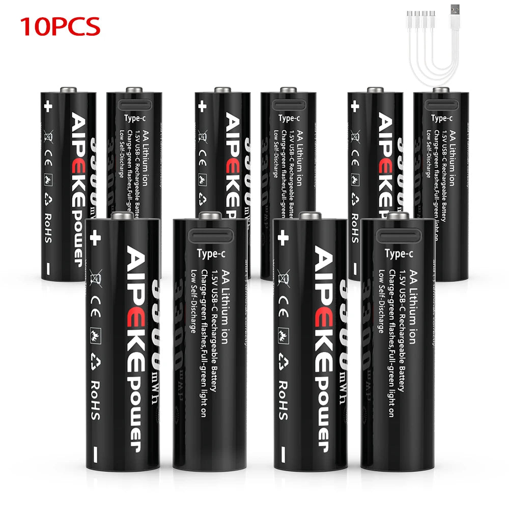 Piles AA Lithium Rechargeables USB-C