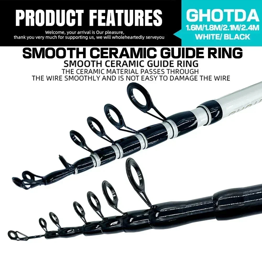 Telescopic lure rod + baitcasting reel