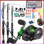 1.8m telescopic rod with reel, 5kg drag 