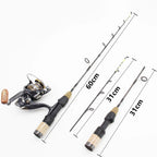 60cm Carbon Winter Fishing Rod 