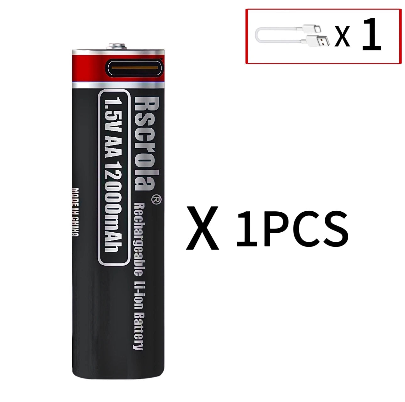 Piles AA Lithium USB-C Rechargeables