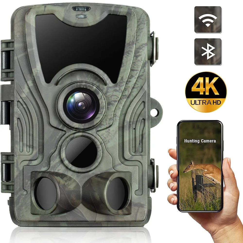 Caméra de Chasse WiFi 4K Vision Nocturne