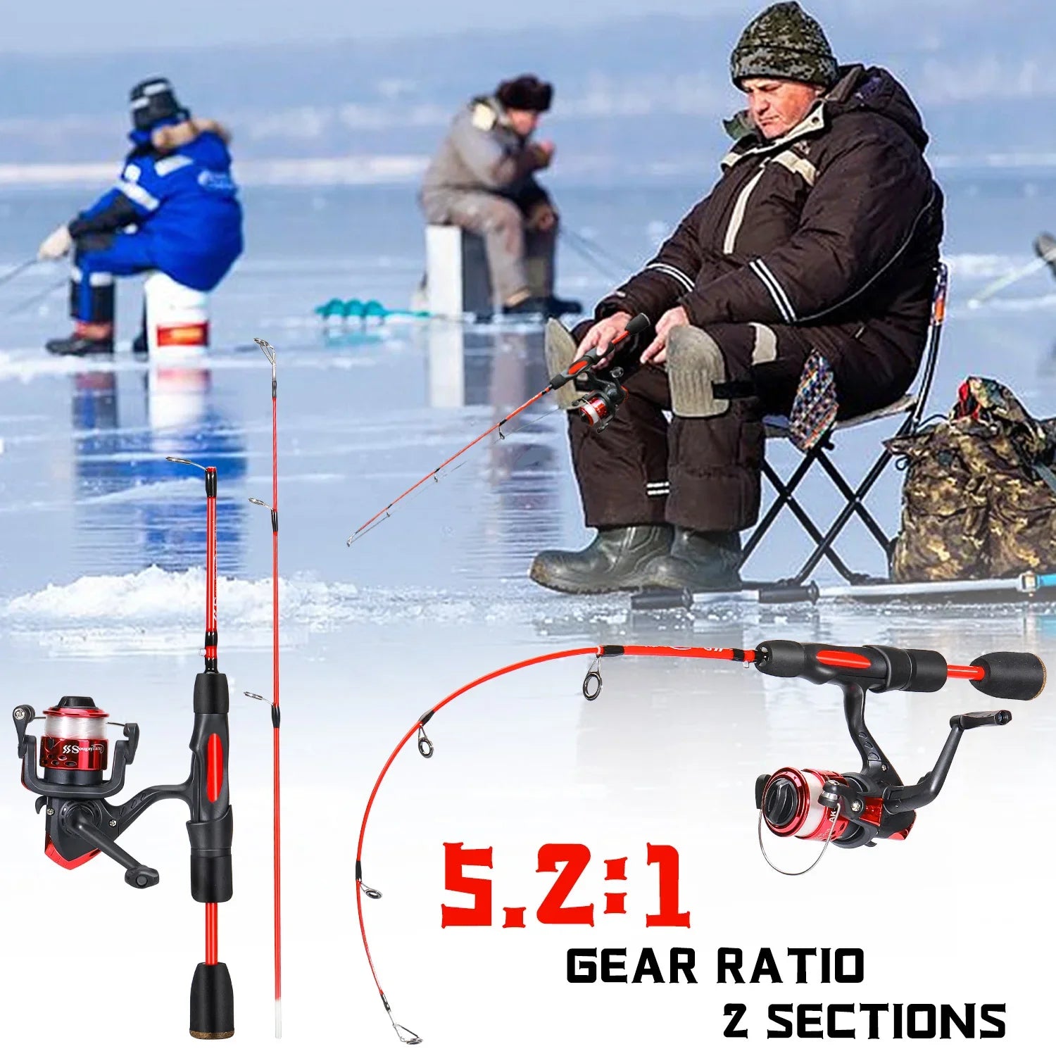 Ensemble Canne à Pêche sur Glace Sougayilang