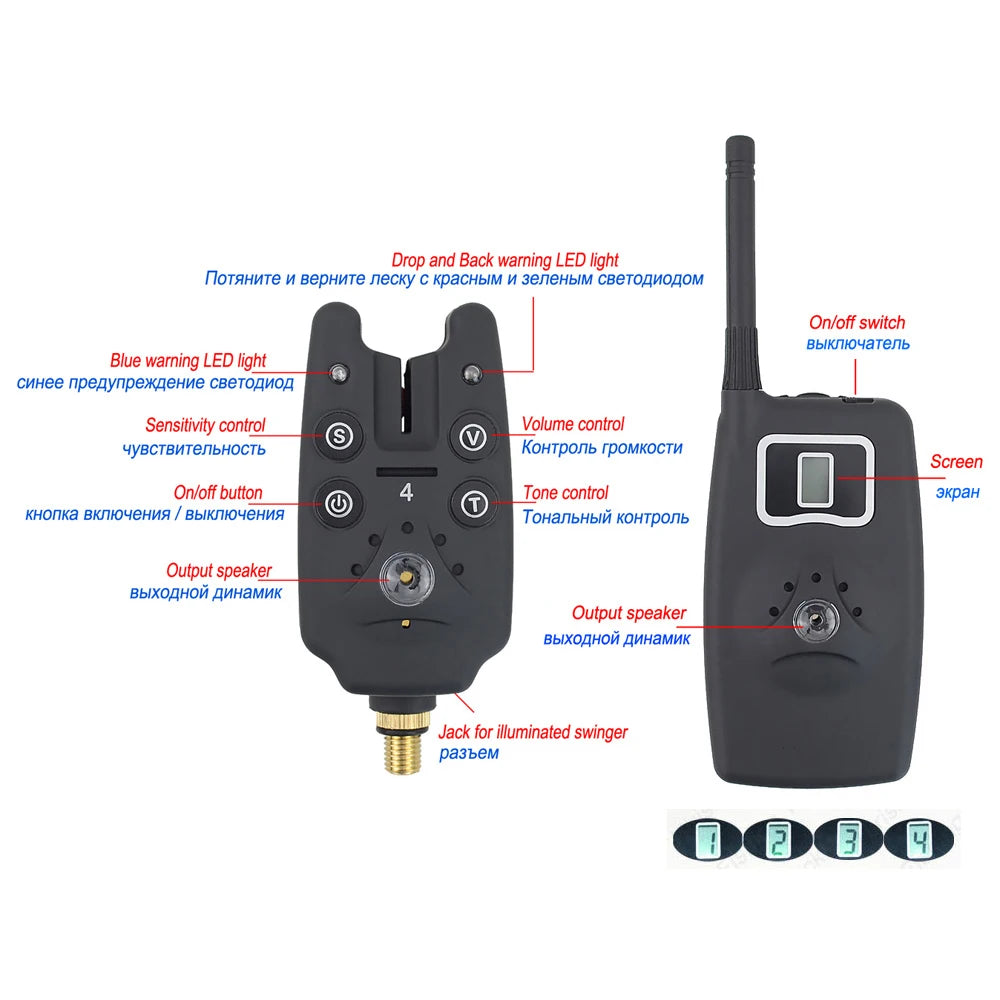 Complete wireless fishing alarm kit