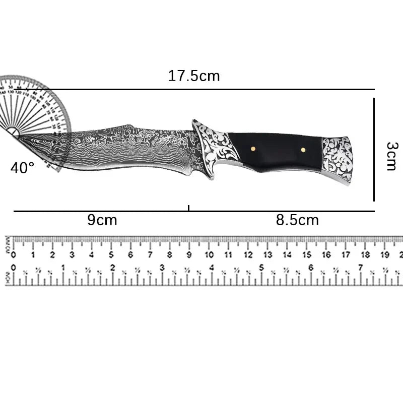 Couteau de Terrain Droit Portable Affûté