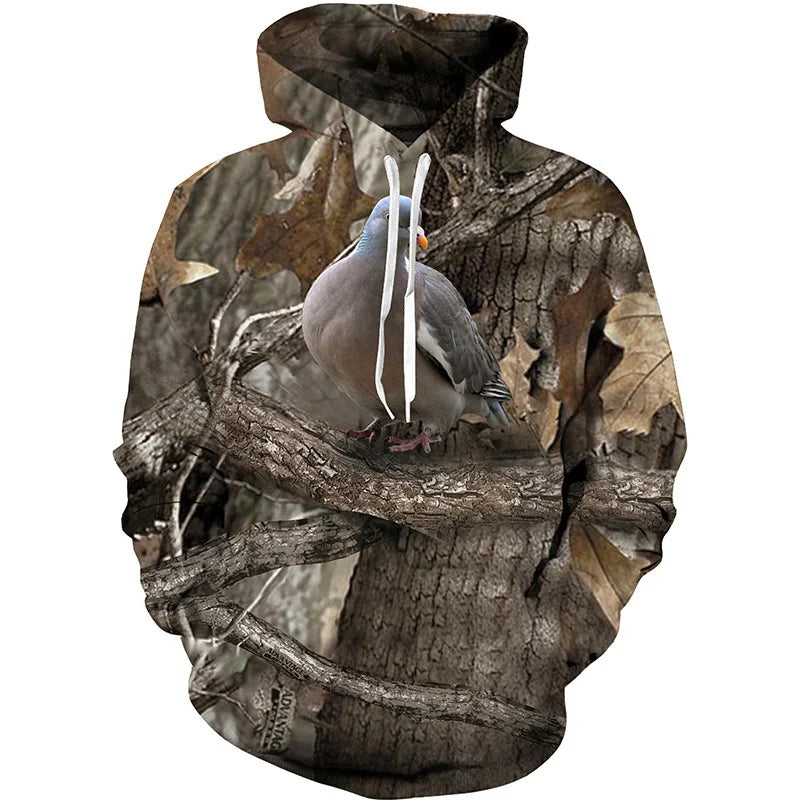 Hoodie 3D Feuilles et Animaux