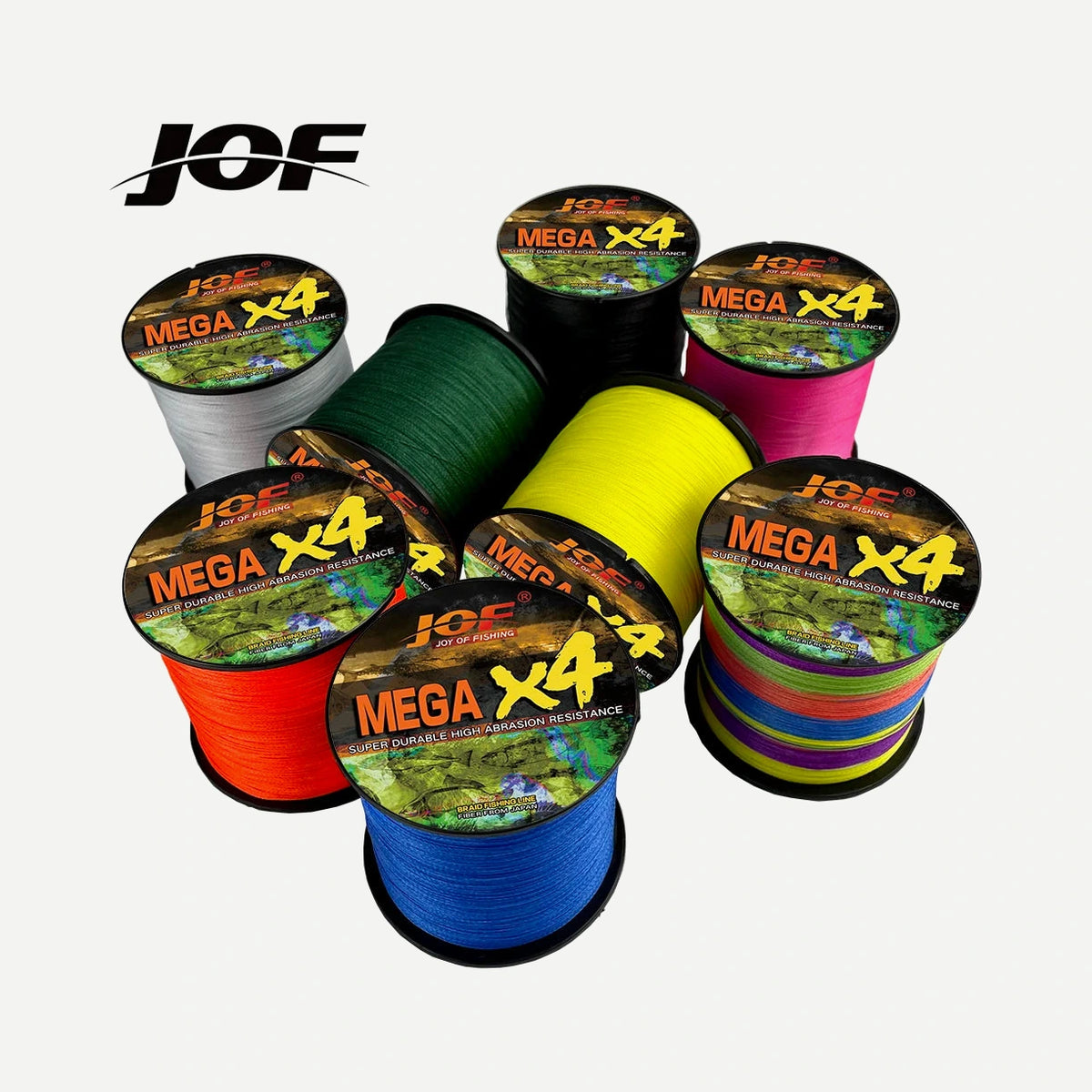 Tresse JOF Mega X4 100 m – vert armée, 18, 28 ou 40 lb