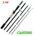 Carbon rod – 1.8 m / 5.9 ft or 2.1 m / 6.9 ft – medium action