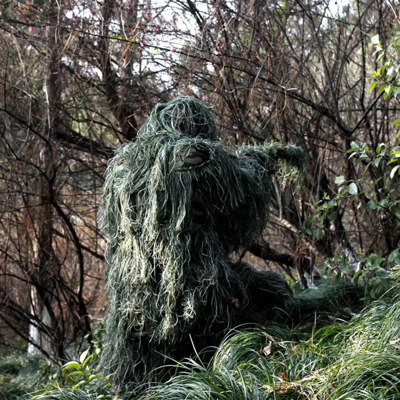 Camouflage suit 3D withered grass Ghillie set, 5-piece hunting suit hunting suit set