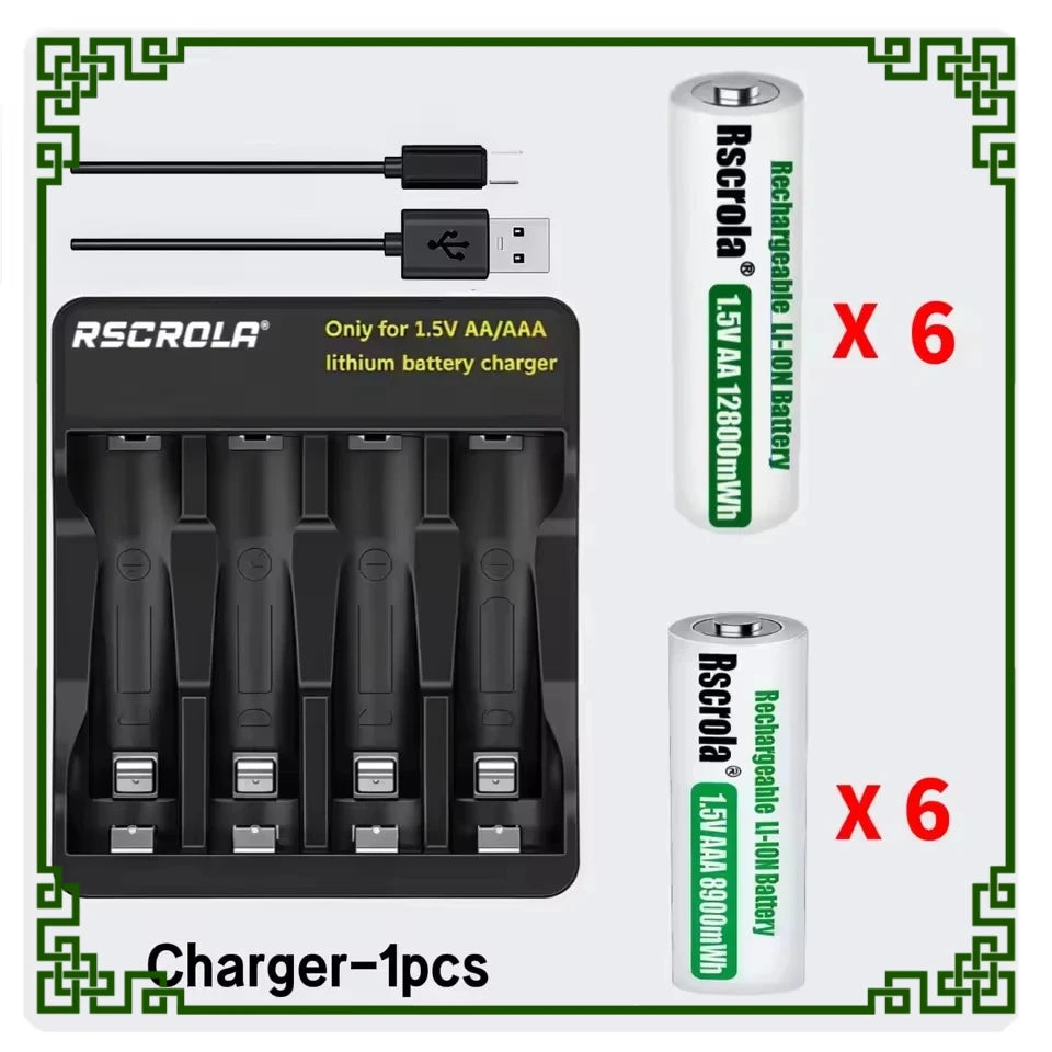 Batteries lithium AA AAA Rechargeables Rapides