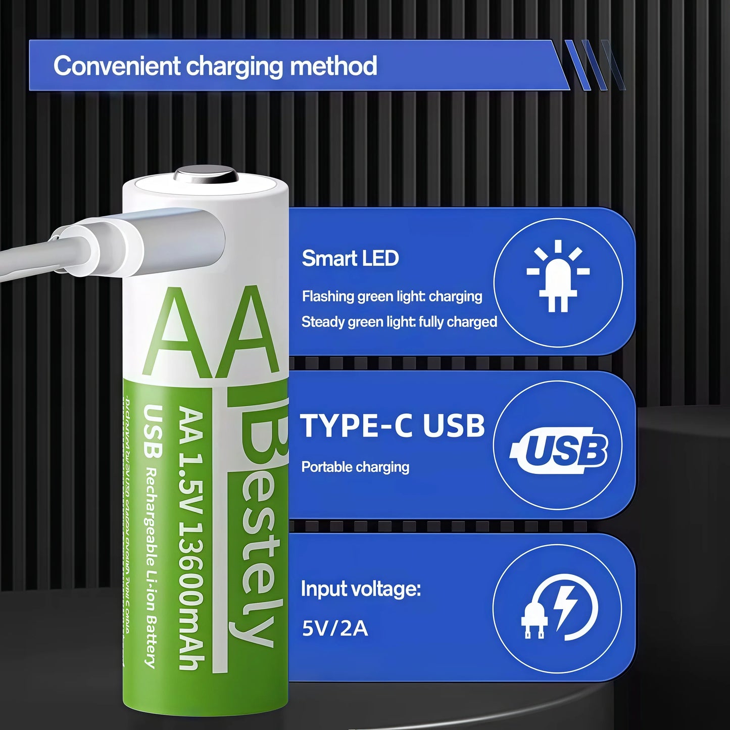 Piles AA/AAA Lithium USB-C