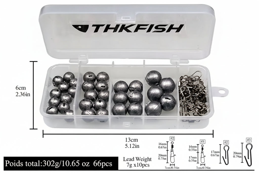 Fishing weight kit 5 to 20 g