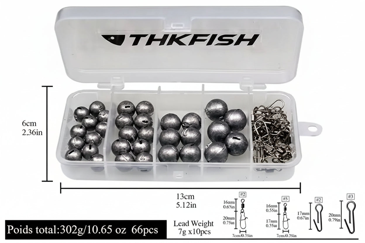 Fishing weight kit 5 to 20 g