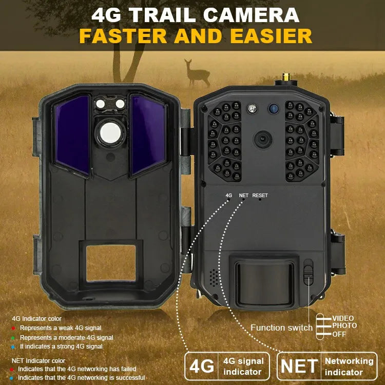 Caméra de Chasse 4G LTE 14MP Live App