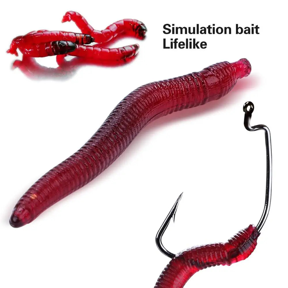 Lot of 50–200 soft worm lures, 4 cm