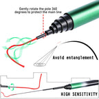 Long and lightweight telescopic fishing rod 