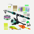 Kit complet canne télescopique 1,8 m + moulinet spinning + leurres – Sougayilang – Vert