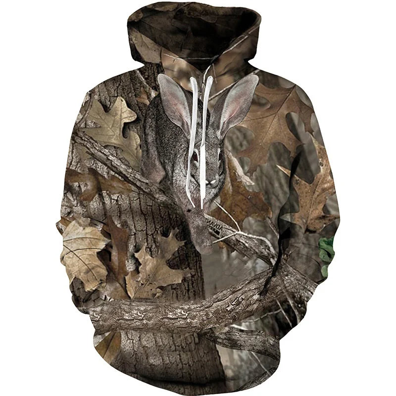 Hoodie 3D Feuilles et Animaux