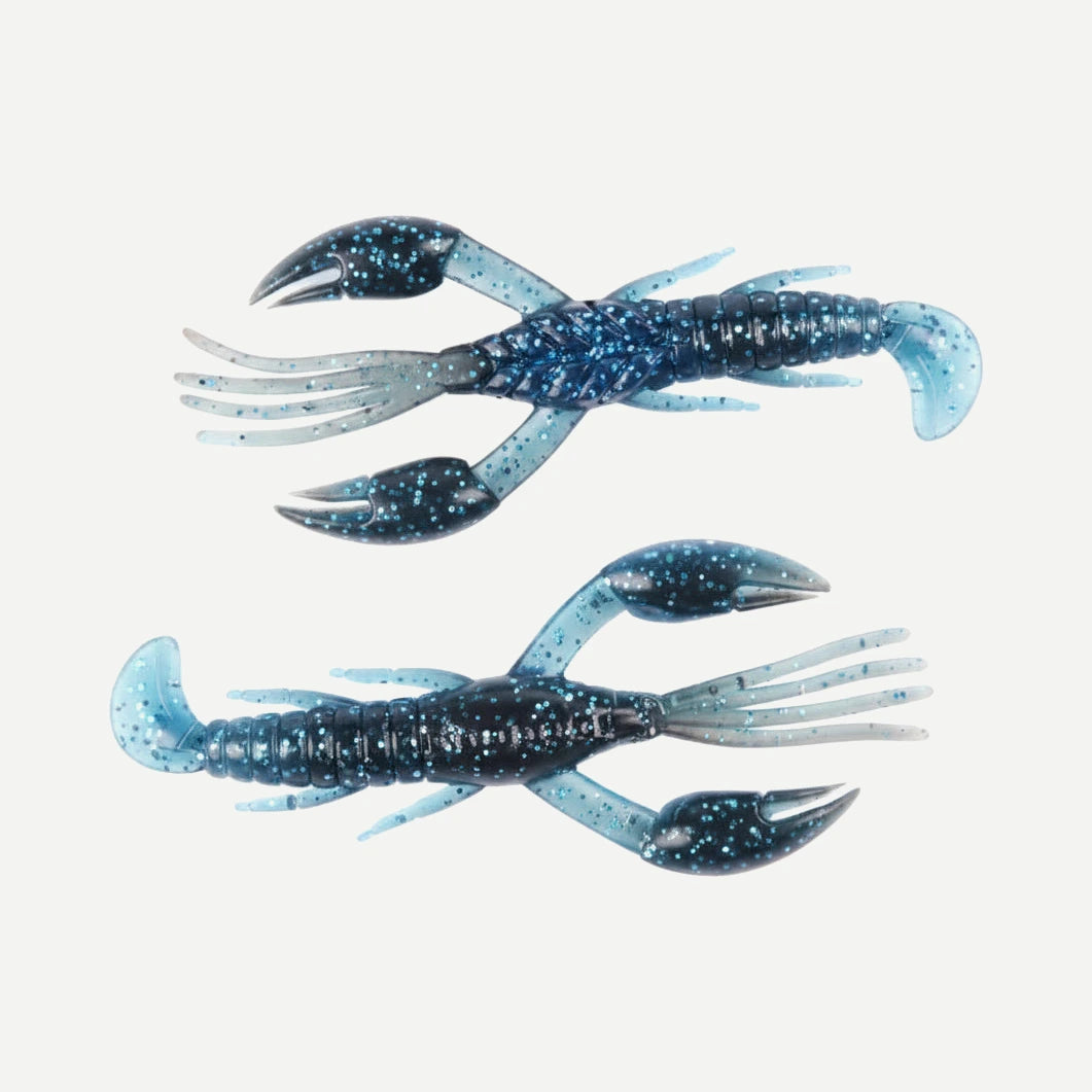 Leurre craw écrevisse 6,5 cm – lot de 10 – Bleu foncé