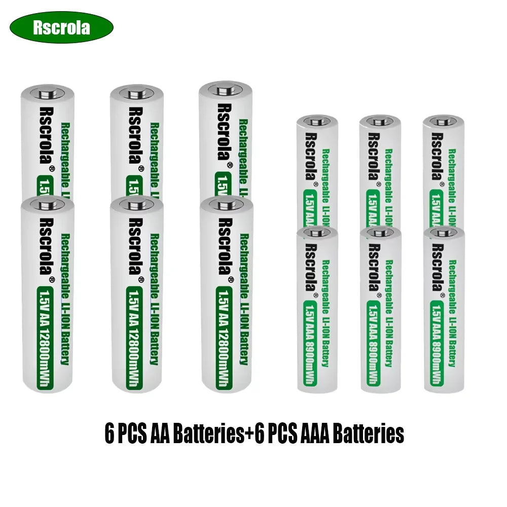 Batteries AA AAA Lithium Rechargeables