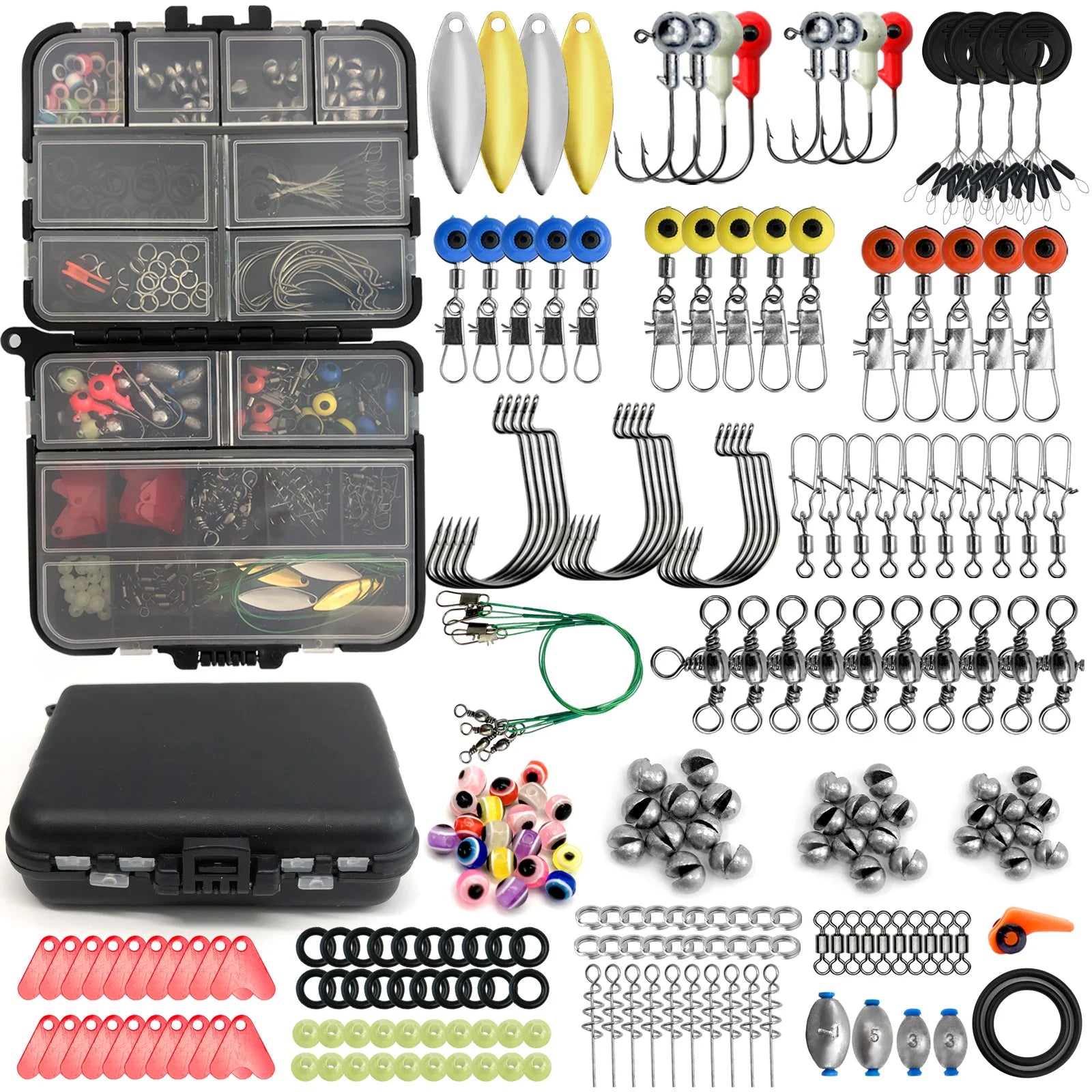 Complete and portable fishing tackle box