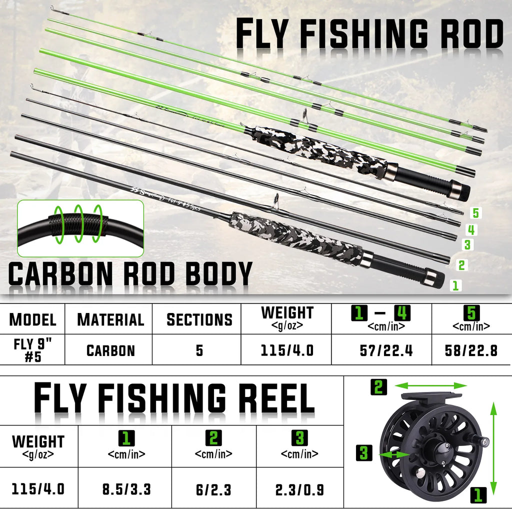 Portable carbon fiber fly rod