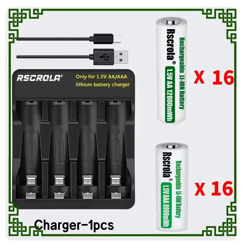 Batteries lithium AA AAA Rechargeables Rapides