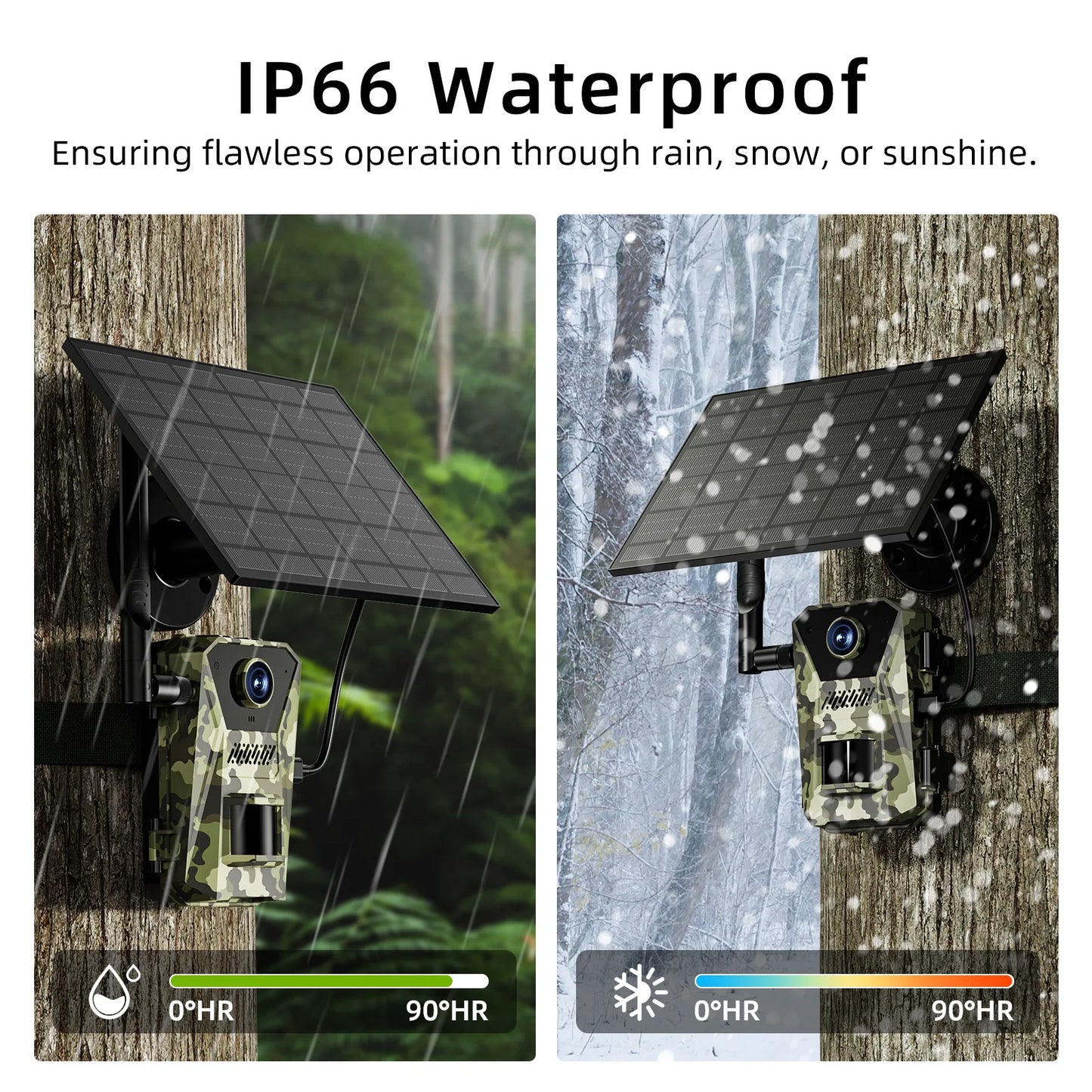 4K 14MP Solar Camera Night Vision