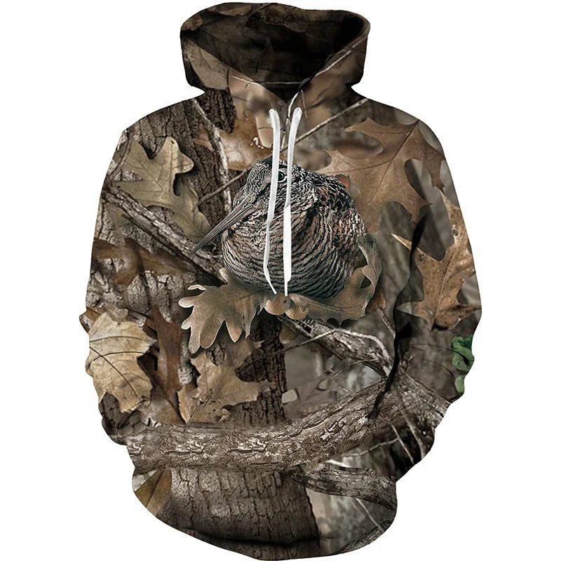 Hoodie 3D Feuilles et Animaux